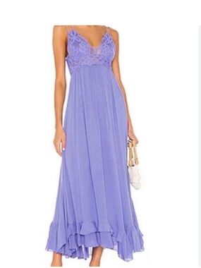 Free People Purple Lace Maxi Dress